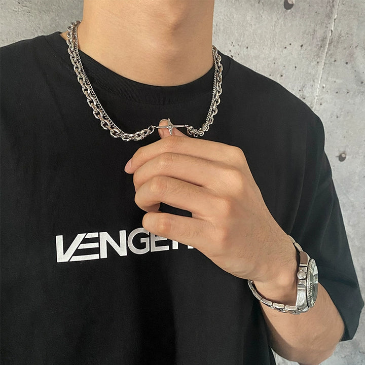 S8 No. 275 Double Layer Pendant Chain Necklace