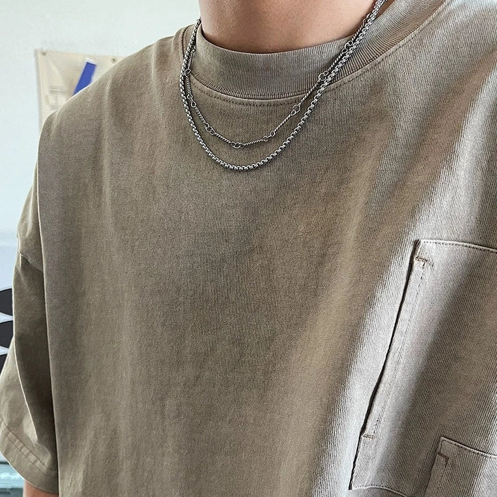 S8 No. 290 Double Layer Bamboo Chain Necklace