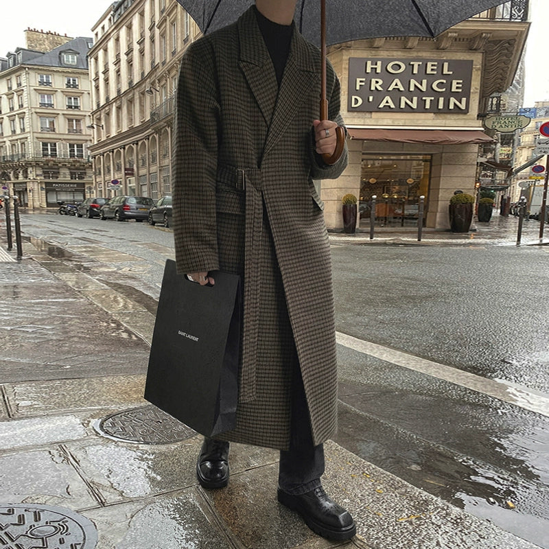 S8 No. 309 Plaid Woolen Coat