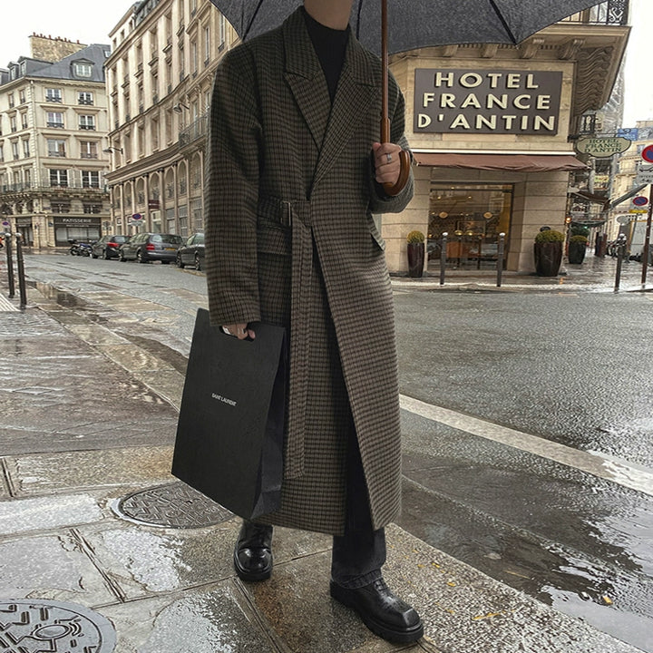 S8 No. 309 Plaid Woolen Coat