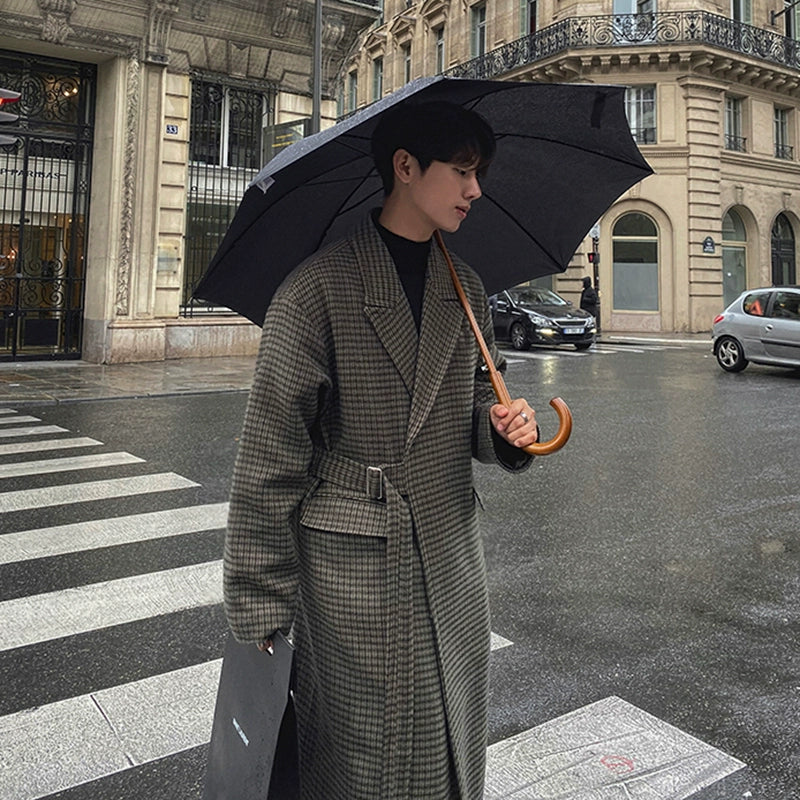 S8 No. 309 Plaid Woolen Coat