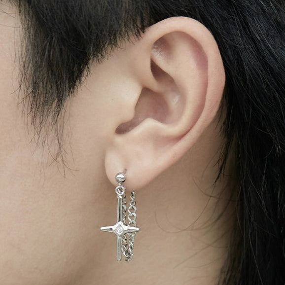 S8 No. 282 Chain Pendant Earrings Pair