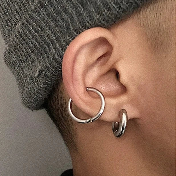 S8 No. 320 Thick Ring Earrings